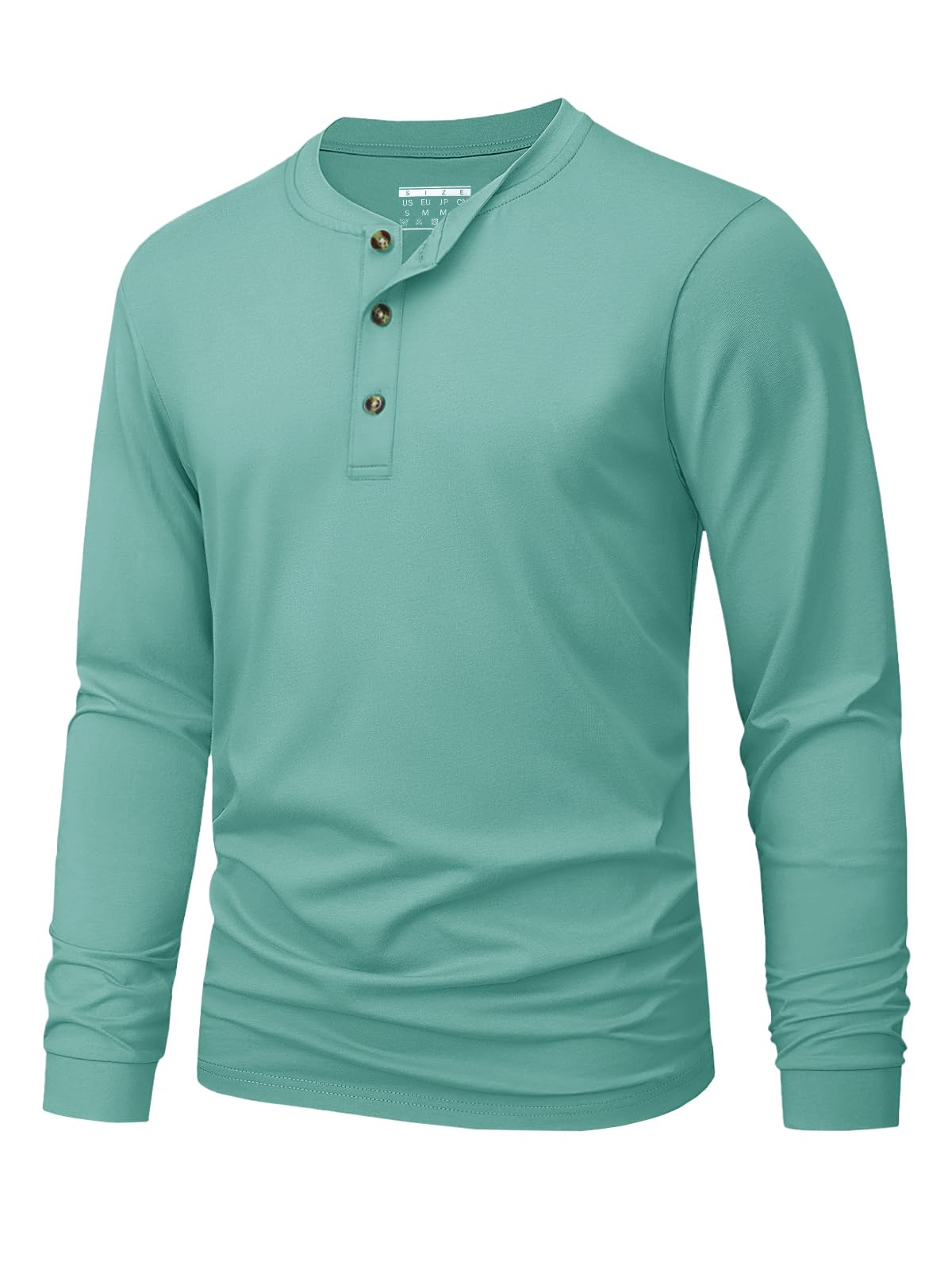 Men's Henley T-Shirt Simple So - Men'S Fashion ulasan dan harga